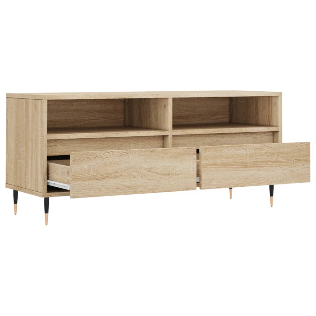 vidaXL TV-Schrank Sonoma-Eiche 100x34,5x44,5 cm Holzwerkstoff