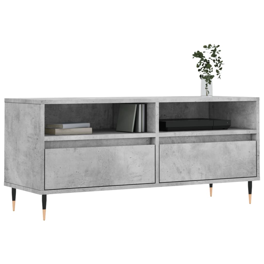 vidaXL TV-Schrank Betongrau 100x34,5x44,5 cm Holzwerkstoff