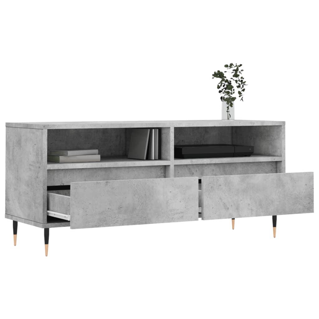 vidaXL TV-Schrank Betongrau 100x34,5x44,5 cm Holzwerkstoff