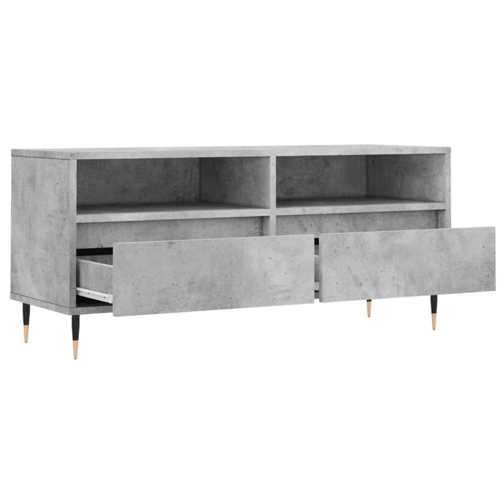 vidaXL TV-Schrank Betongrau 100x34,5x44,5 cm Holzwerkstoff