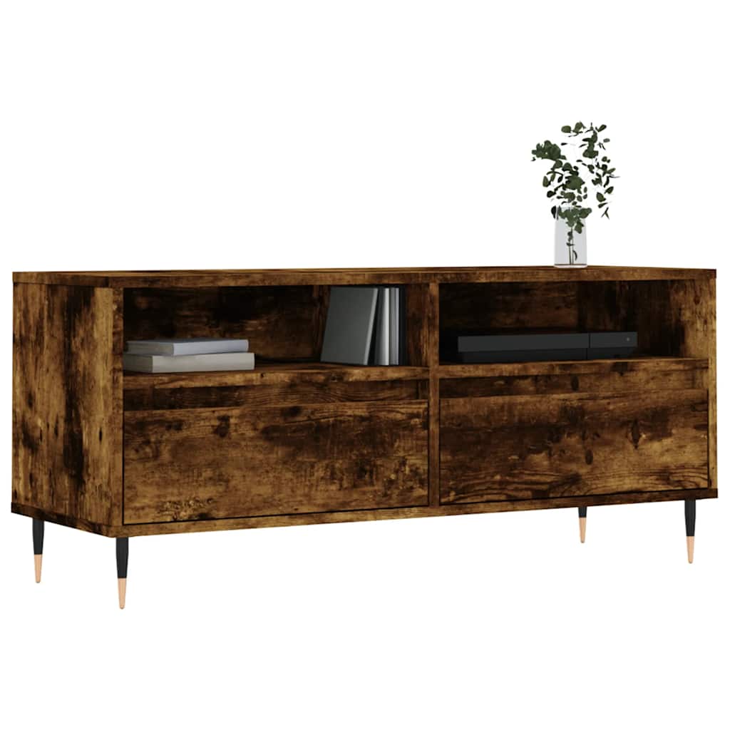 vidaXL TV-Schrank Räuchereiche 100x34,5x44,5 cm Holzwerkstoff