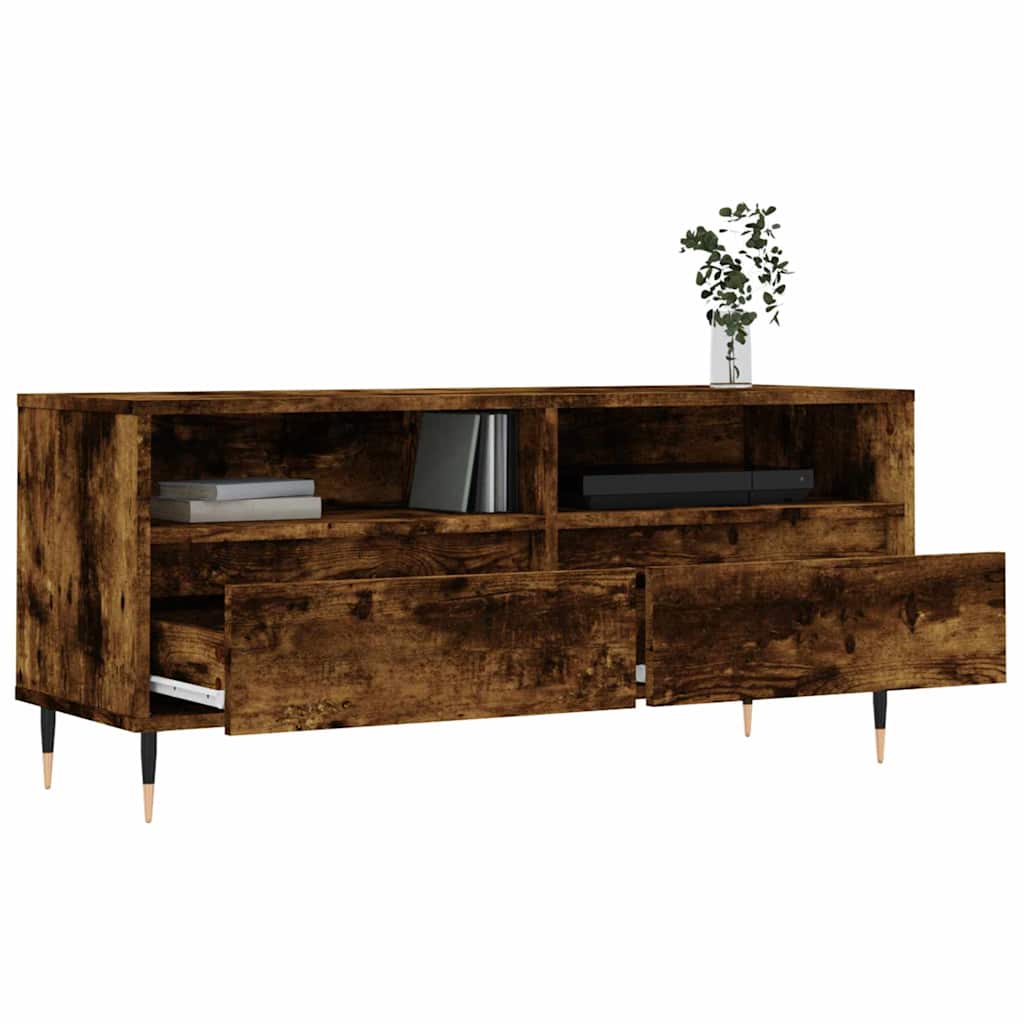 vidaXL TV-Schrank Räuchereiche 100x34,5x44,5 cm Holzwerkstoff