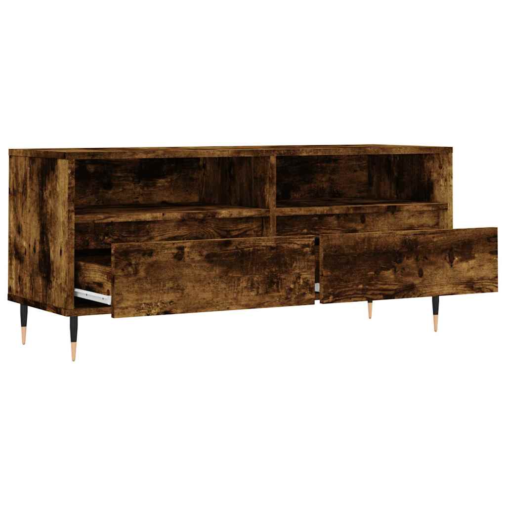 vidaXL TV-Schrank Räuchereiche 100x34,5x44,5 cm Holzwerkstoff
