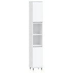 vidaXL Badschrank Weiß 30x30x190 cm Holzwerkstoff