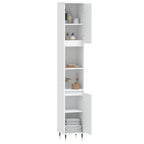 vidaXL Badschrank Weiß 30x30x190 cm Holzwerkstoff