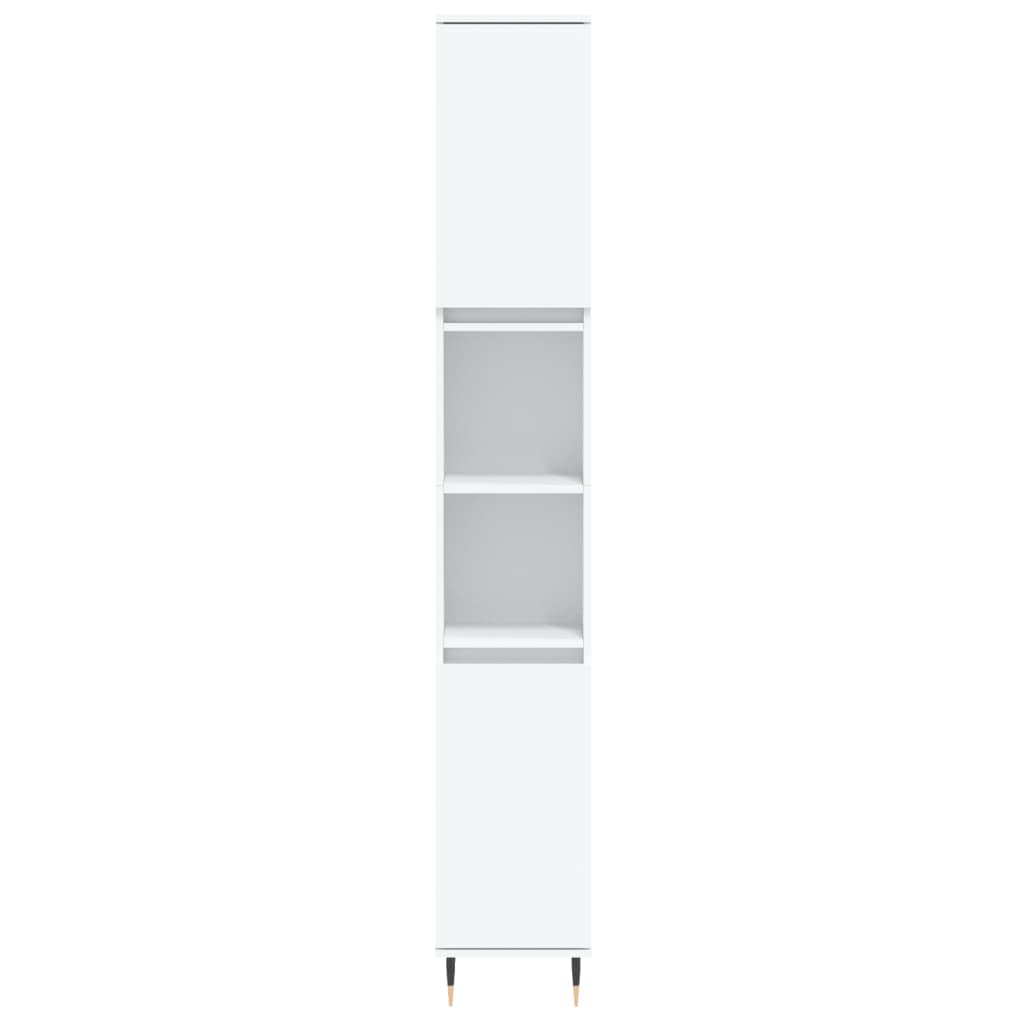 vidaXL Badschrank Weiß 30x30x190 cm Holzwerkstoff