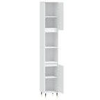 vidaXL Badschrank Weiß 30x30x190 cm Holzwerkstoff