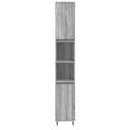 vidaXL Badschrank Grau Sonoma 30x30x190 cm Holzwerkstoff