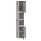 vidaXL Badschrank Grau Sonoma 30x30x190 cm Holzwerkstoff