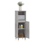 vidaXL Badschrank Betongrau 30x30x100 cm Holzwerkstoff
