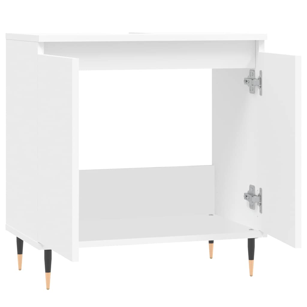 vidaXL Badezimmerschrank Weiß 58x33x60 cm Holzwerkstoff