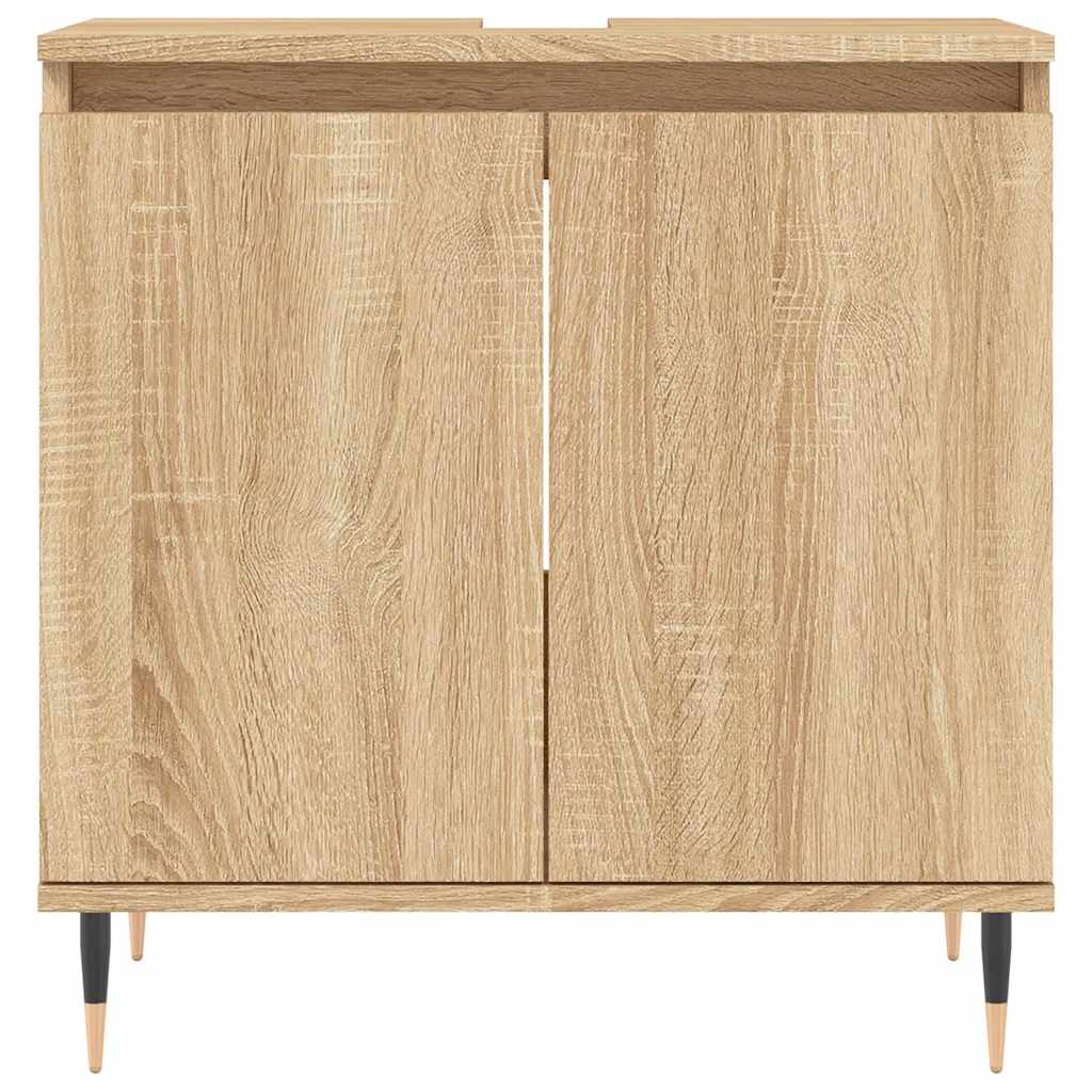 vidaXL Badschrank Sonoma-Eiche 58x33x60 cm Holzwerkstoff