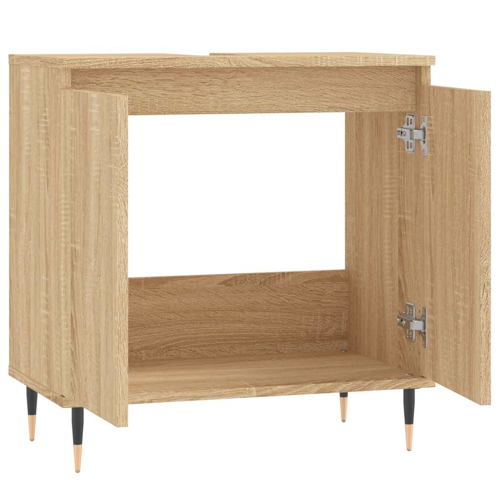 vidaXL Badschrank Sonoma-Eiche 58x33x60 cm Holzwerkstoff