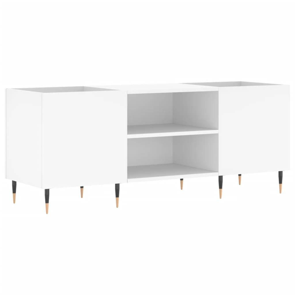 vidaXL Plattenschrank Weiß 121x38x48 cm Holzwerkstoff
