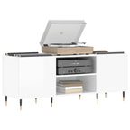 vidaXL Plattenschrank Hochglanz-Weiß 121x38x48 cm Holzwerkstoff