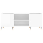 vidaXL Plattenschrank Hochglanz-Weiß 121x38x48 cm Holzwerkstoff