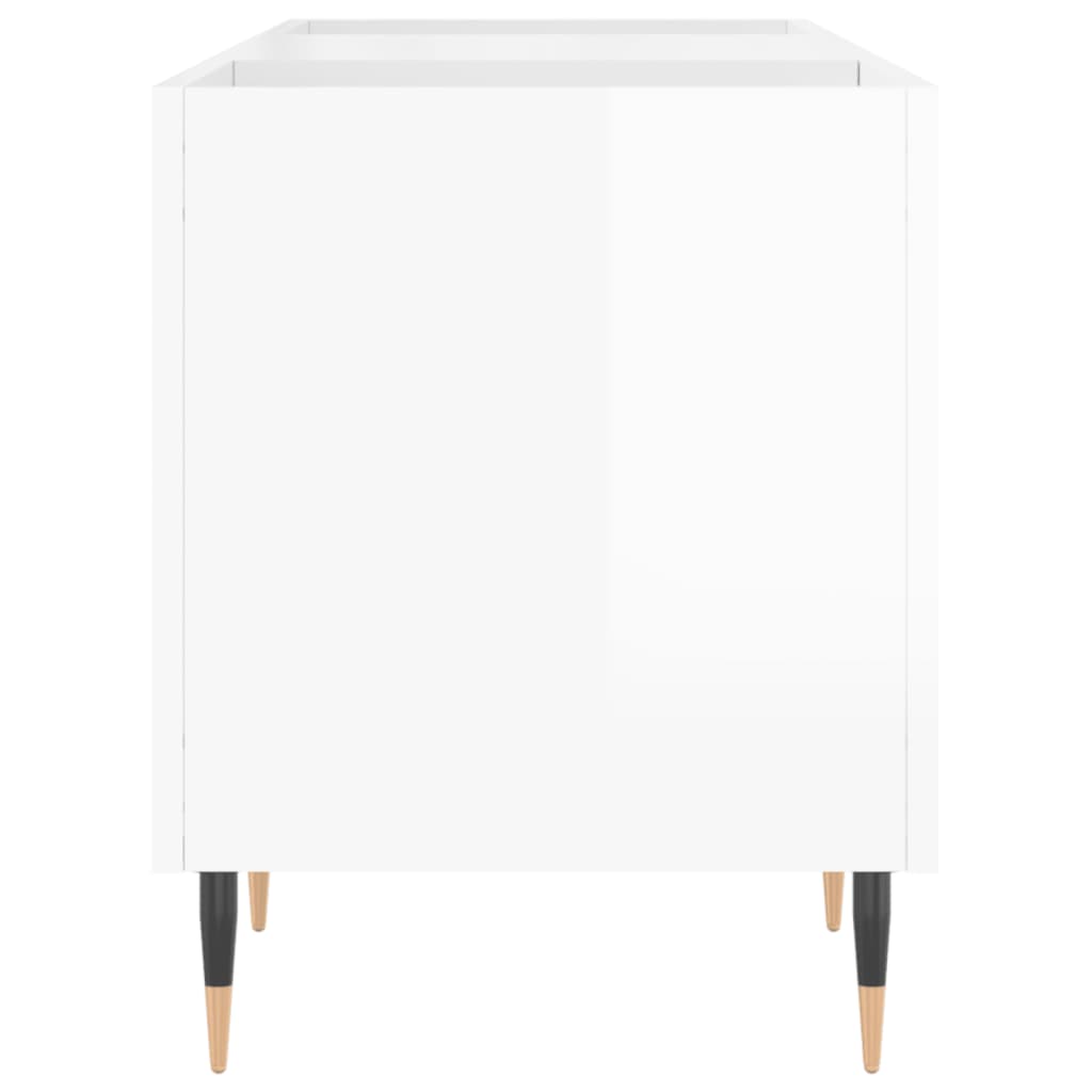 vidaXL Plattenschrank Hochglanz-Weiß 121x38x48 cm Holzwerkstoff