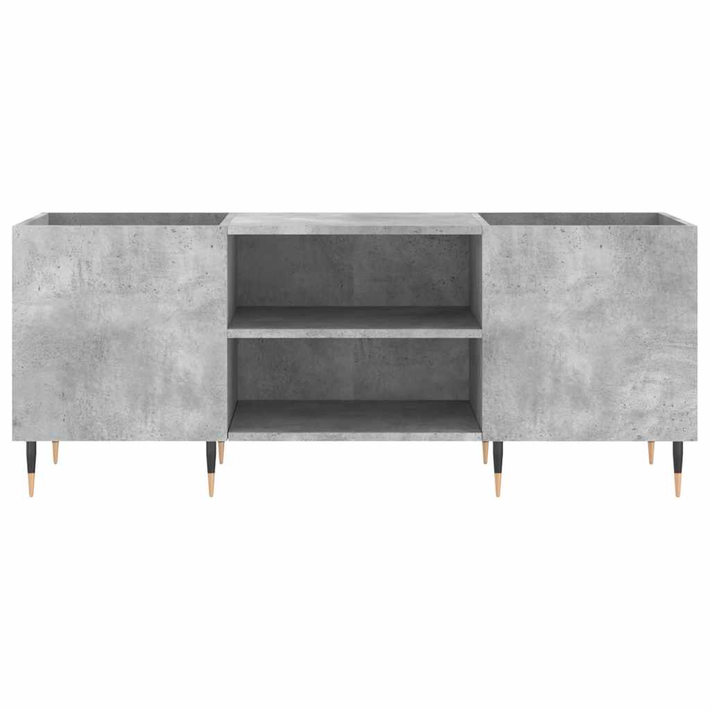 vidaXL Plattenschrank Betongrau 121x38x48 cm Holzwerkstoff