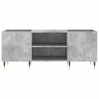 vidaXL Plattenschrank Betongrau 121x38x48 cm Holzwerkstoff