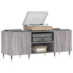 vidaXL Plattenschrank Grau Sonoma 121x38x48 cm Holzwerkstoff