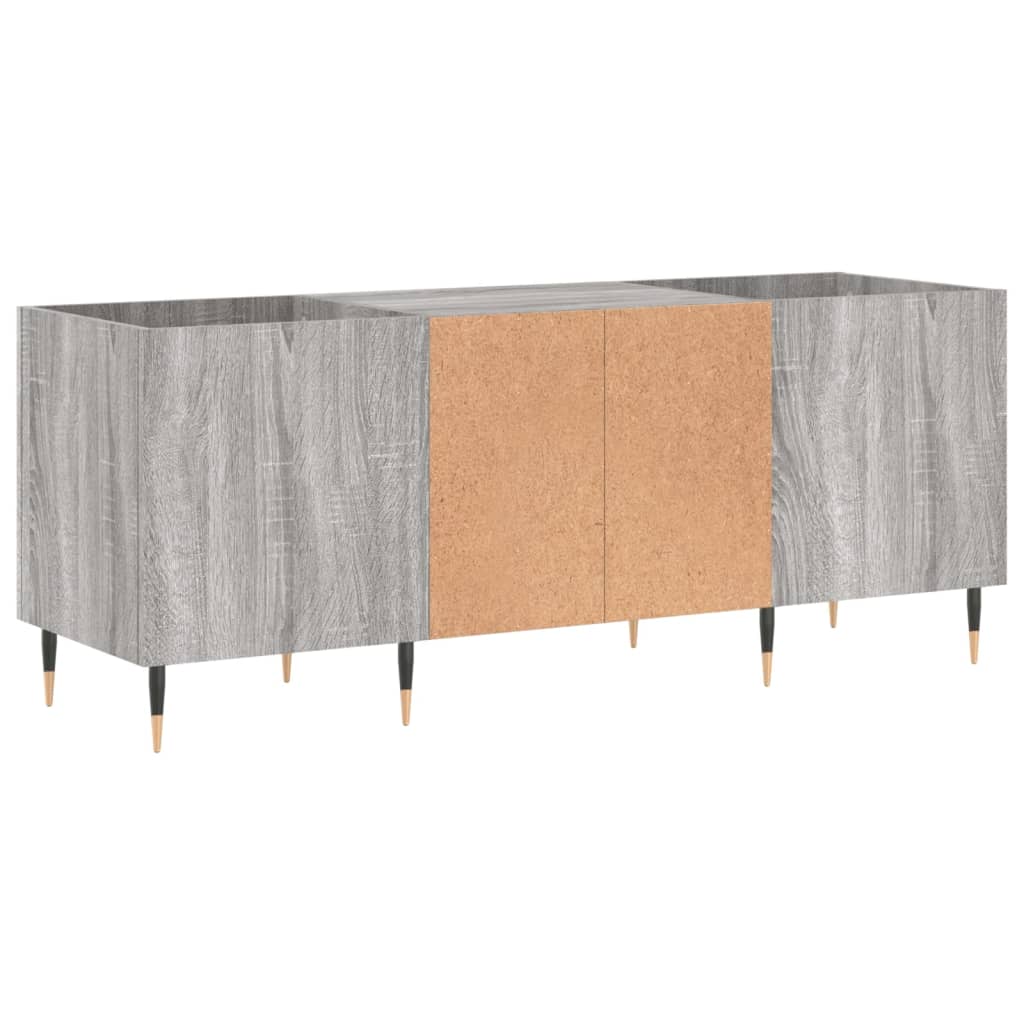 vidaXL Plattenschrank Grau Sonoma 121x38x48 cm Holzwerkstoff