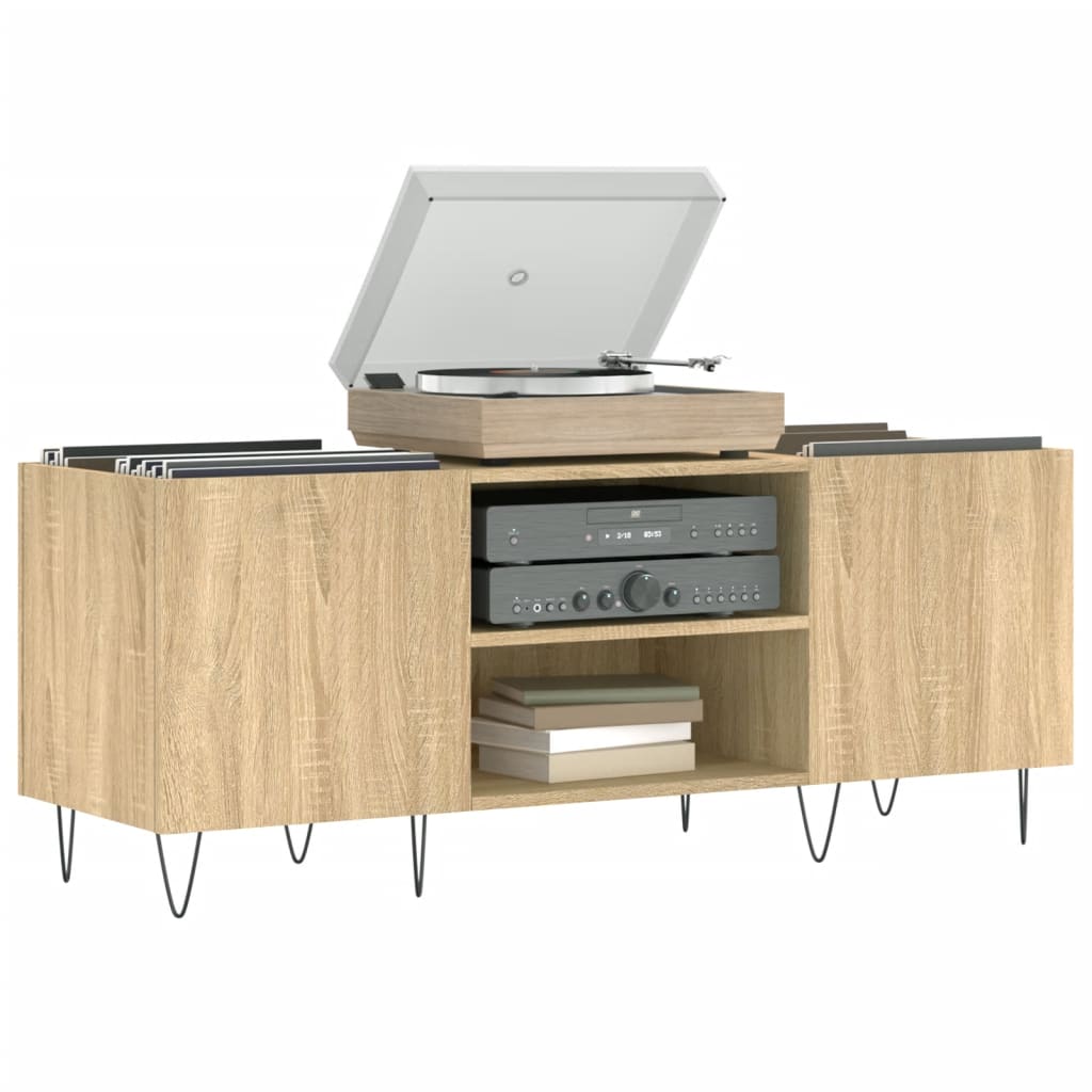 vidaXL Plattenschrank Sonoma-Eiche 121x38x48 cm Holzwerkstoff