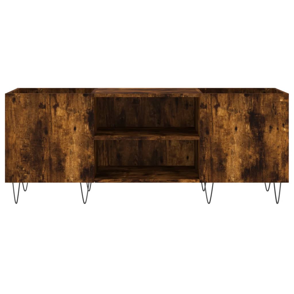 vidaXL Plattenschrank Räuchereiche 121x38x48 cm Holzwerkstoff