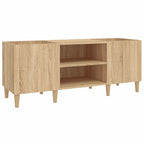 vidaXL Schallplattenschrank Sonoma-Eiche 121 x 38 x 48 cm Holzwerkstoff