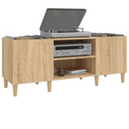 vidaXL Schallplattenschrank Sonoma-Eiche 121 x 38 x 48 cm Holzwerkstoff