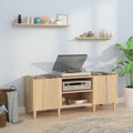 vidaXL Schallplattenschrank Sonoma-Eiche 121 x 38 x 48 cm Holzwerkstoff