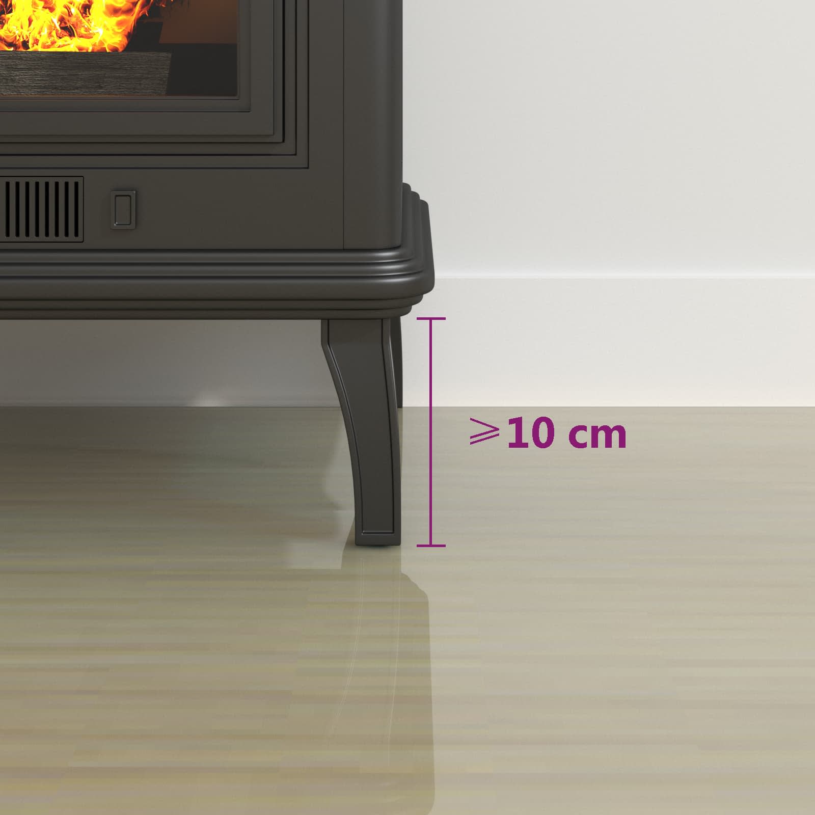 vidaXL Feuerstelle Glasplatte Transparent 800 x 500 mm Glas