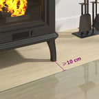 vidaXL Feuerstelle Glasplatte Transparent 800 x 500 mm Glas