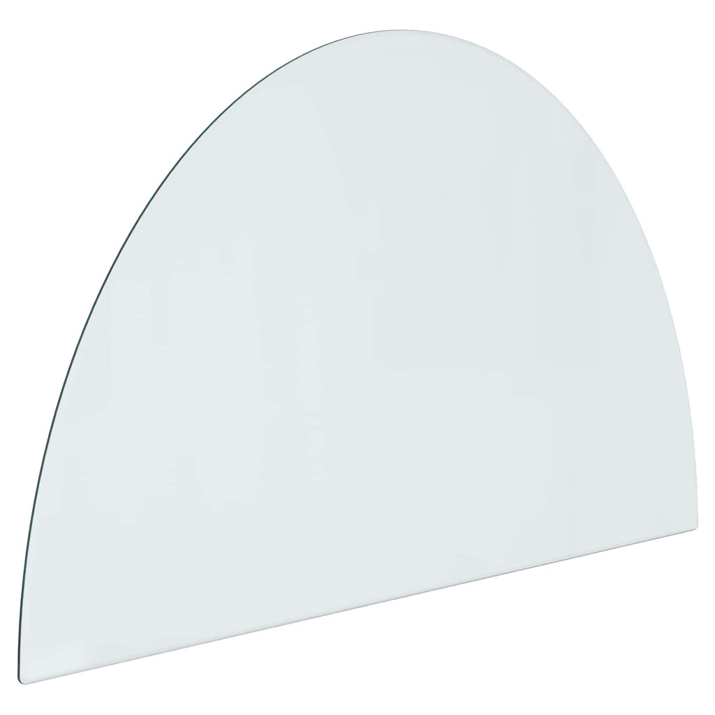 vidaXL Feuerstelle Glasplatte Transparent 800 x 500 mm Glas