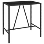 vidaXL 5-tlg. Gartenbar-Set Schwarz Poly Rattan