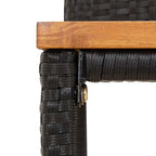 vidaXL 7-tlg. Gartenbar-Set Schwarz Poly Rattan & Massivholz Akazie