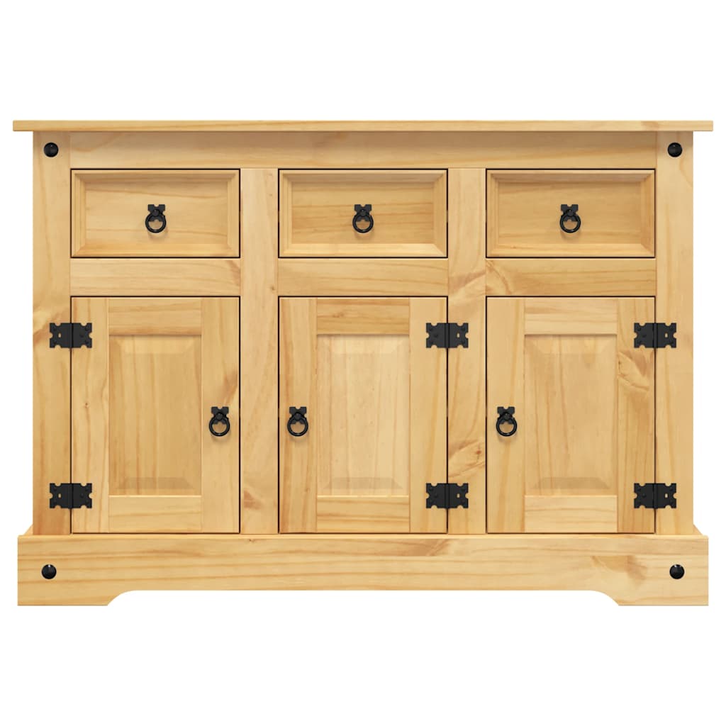 vidaXL Sideboard "Corona" Braun 112x44x78 cm Massivholz Mexikanische Kiefer