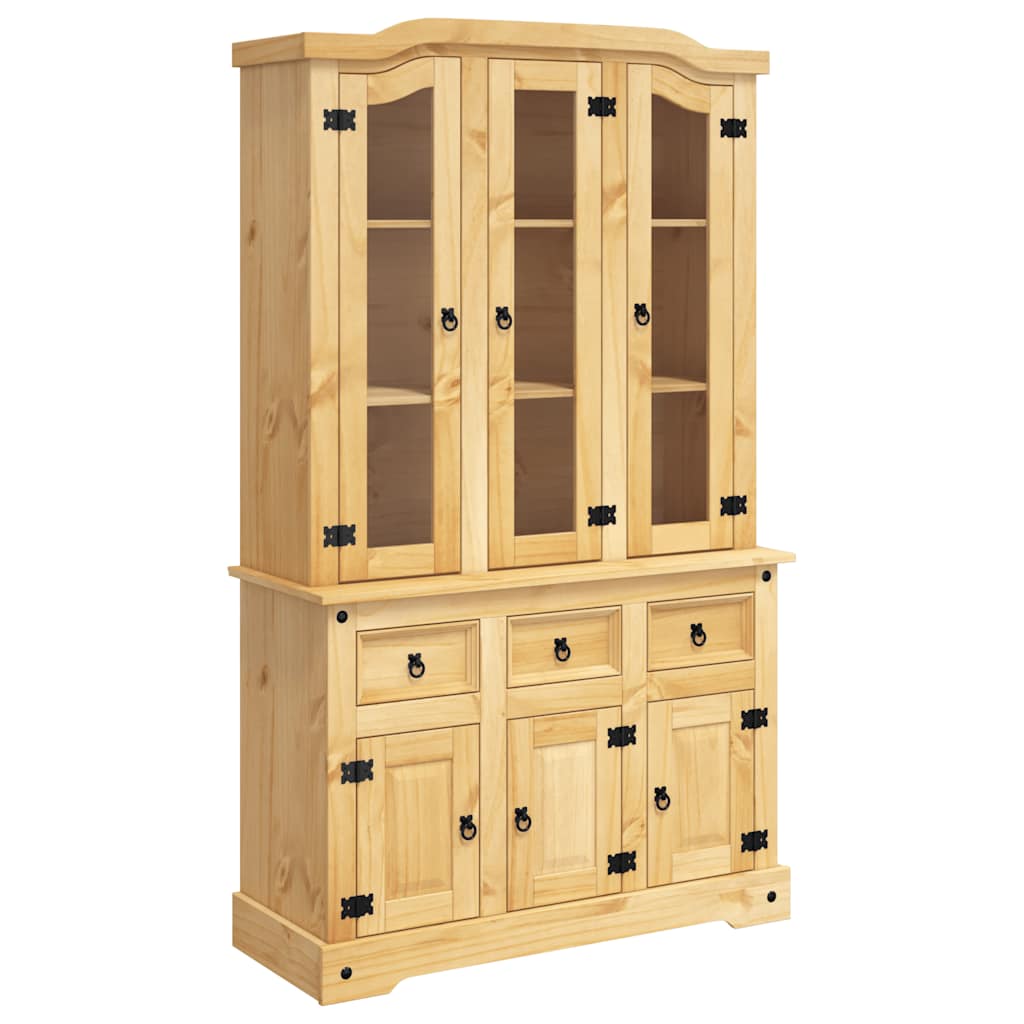 vidaXL Highboard Corona 112x43x196 cm Massivholz Mexikanische Kiefer