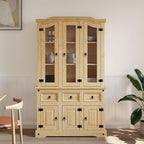 vidaXL Highboard Corona 112x43x196 cm Massivholz Mexikanische Kiefer
