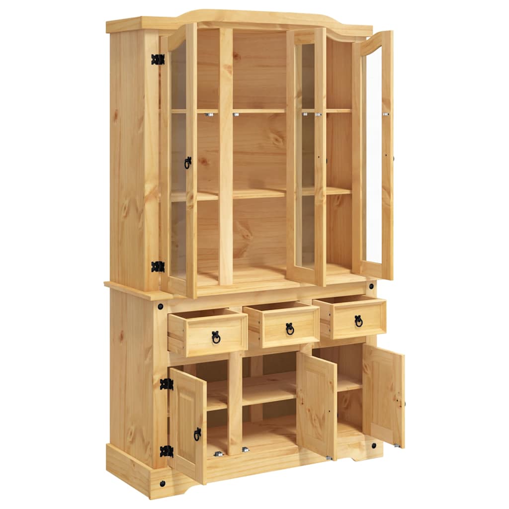 vidaXL Highboard Corona 112x43x196 cm Massivholz Mexikanische Kiefer