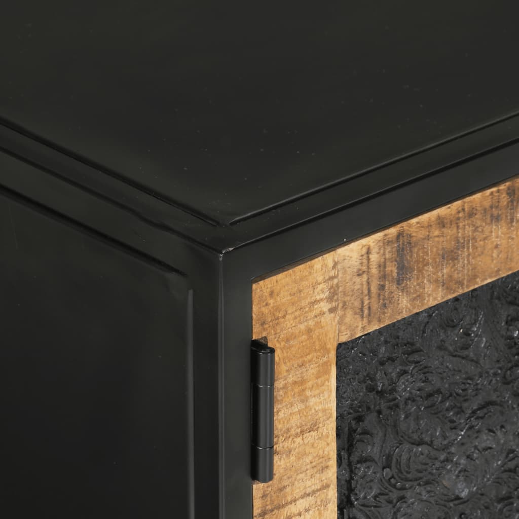 vidaXL TV-Schrank 110x30x40 cm Massivholz Mango und Eisen