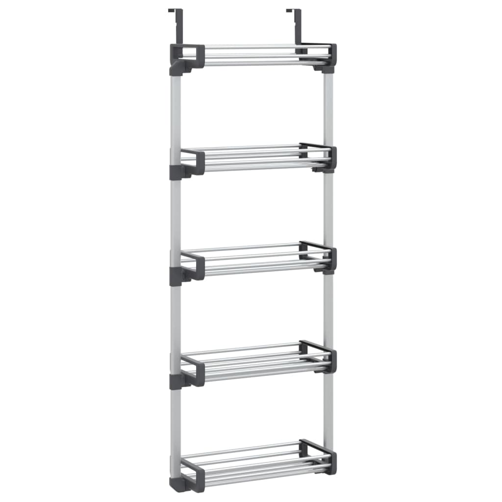 vidaXL Tür-Organizer mit 5 Ablagen 52x20x135 cm Aluminium