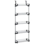 vidaXL Tür-Organizer mit 5 Ablagen 52x20x135 cm Aluminium
