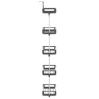 vidaXL Tür-Organizer mit 5 Ablagen 52x20x135 cm Aluminium