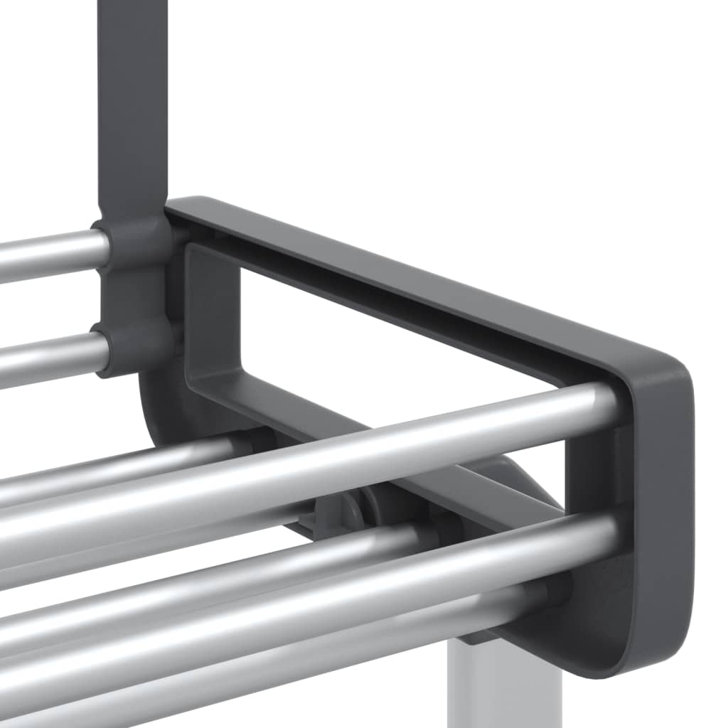 vidaXL Tür-Organizer mit 5 Ablagen 52x20x135 cm Aluminium