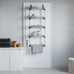 vidaXL Tür-Organizer mit 5 Ablagen 52x20x135 cm Aluminium