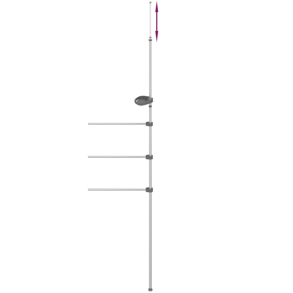vidaXL Handtuchhalter 47x280 cm Aluminium