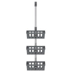 vidaXL Duschregal zum Hängen 30x15x(67-105) cm Aluminium