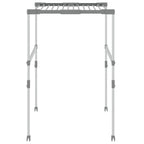 vidaXL Wäschetrockner 83x(50-55)x(40-85) cm Aluminium