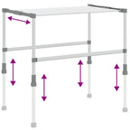 vidaXL Wäschetrockner 83x(50-55)x(40-85) cm Aluminium
