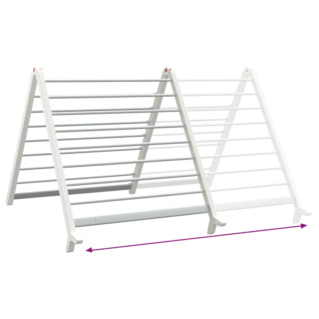 vidaXL Wäscheständer für Badewanne Ausziehbar 53-90 cm Aluminium